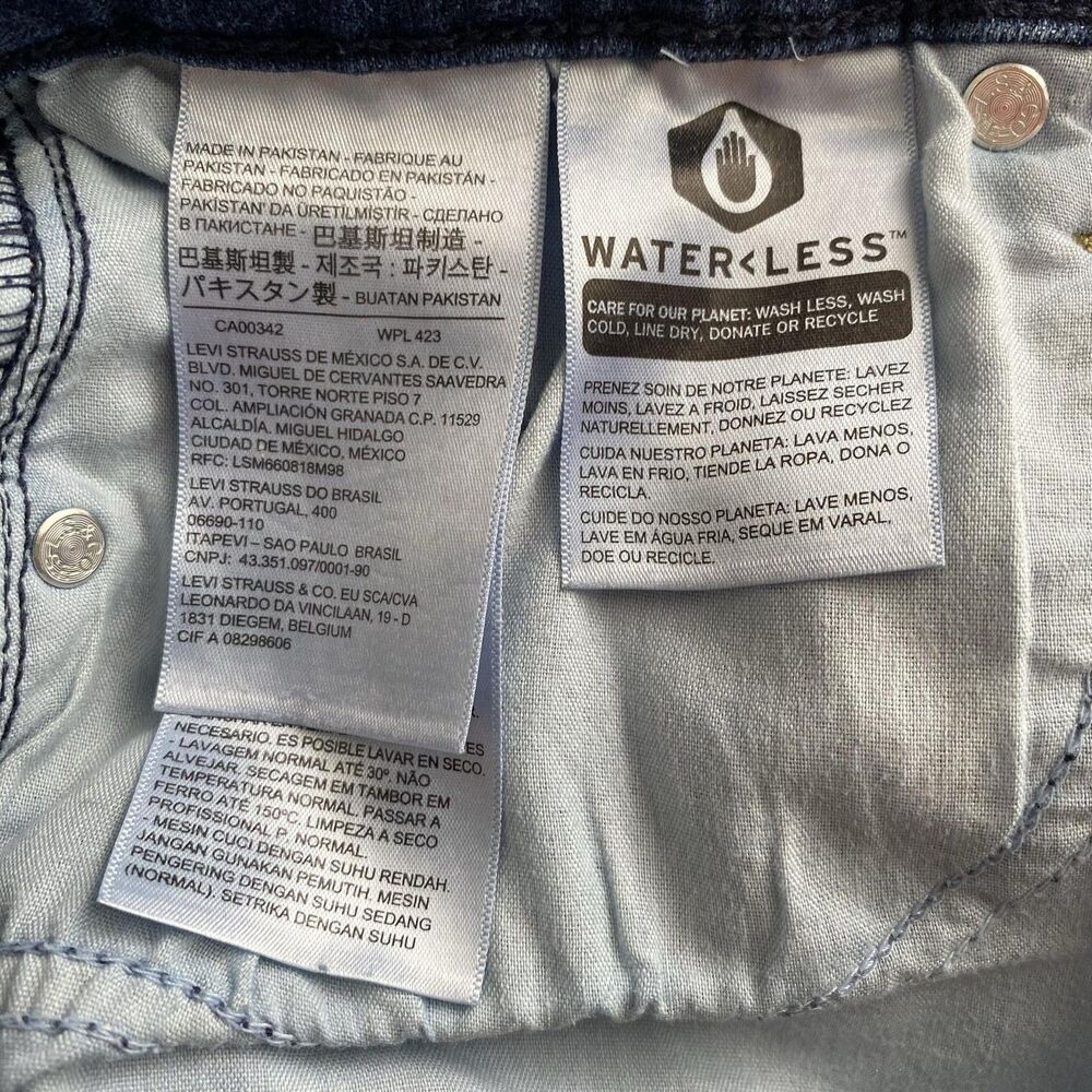 Levi's 505 Jeans Womens 10 Blue Straight Mid Rise Stretch 30 Inseam Denim - Picture 9 of 11